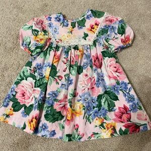 Bonnie Jean bonnet dress. 2T, floral print